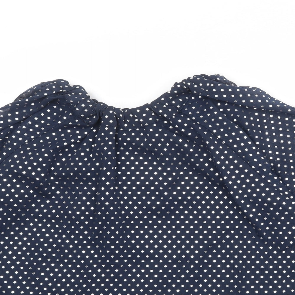 Womens UK Size 10 Marks and Spencer Blue Basic Blouse