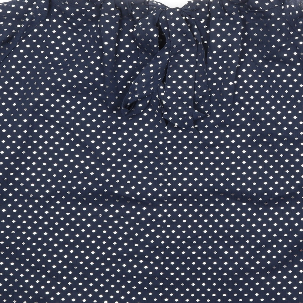 Womens UK Size 10 Marks and Spencer Blue Basic Blouse