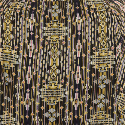 H&M Womens Multicoloured Geometric Polyester A-Line Size 14 Boat Neck Button