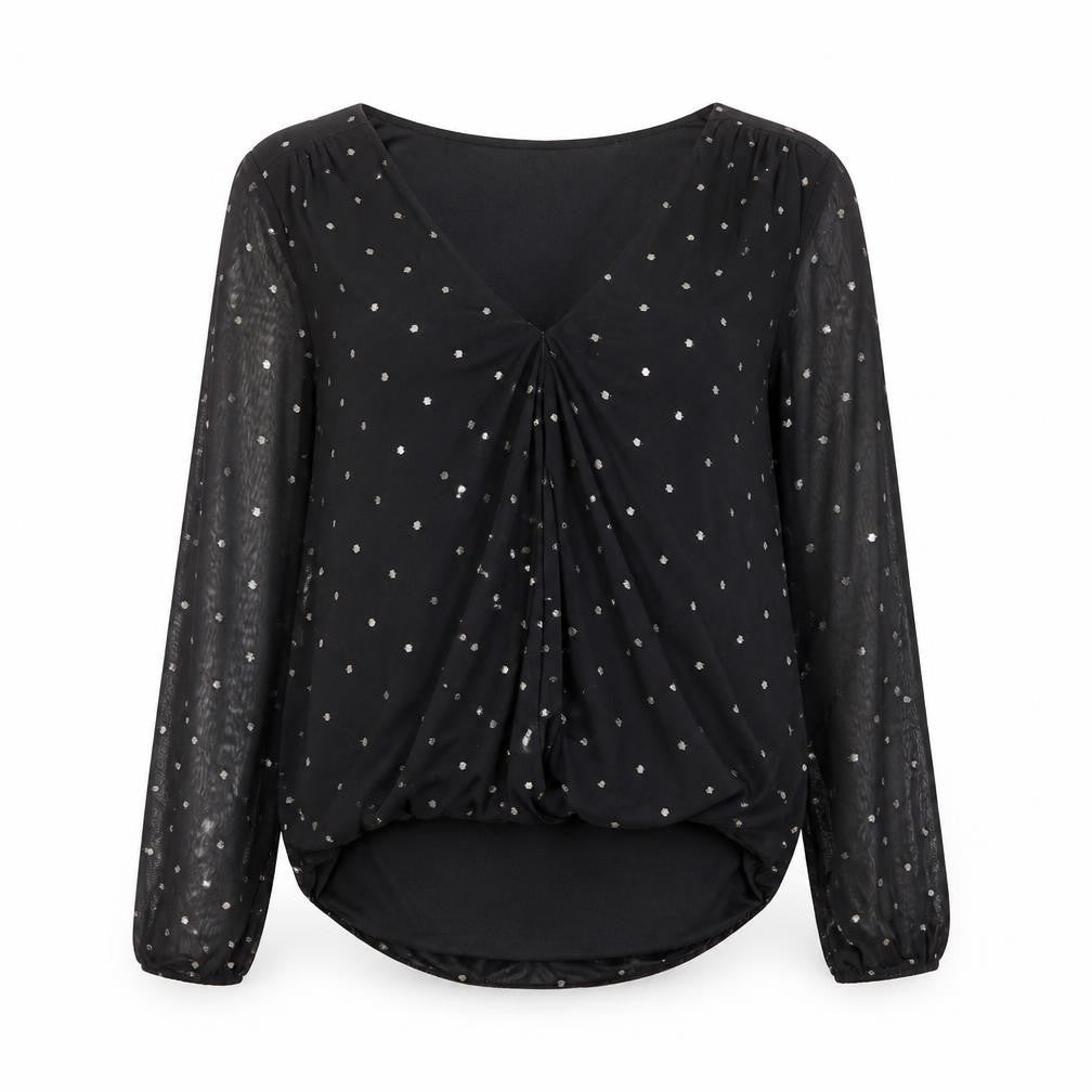 Womens UK Size S Oasis Black Basic Blouse