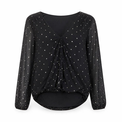 Womens UK Size S Oasis Black Basic Blouse