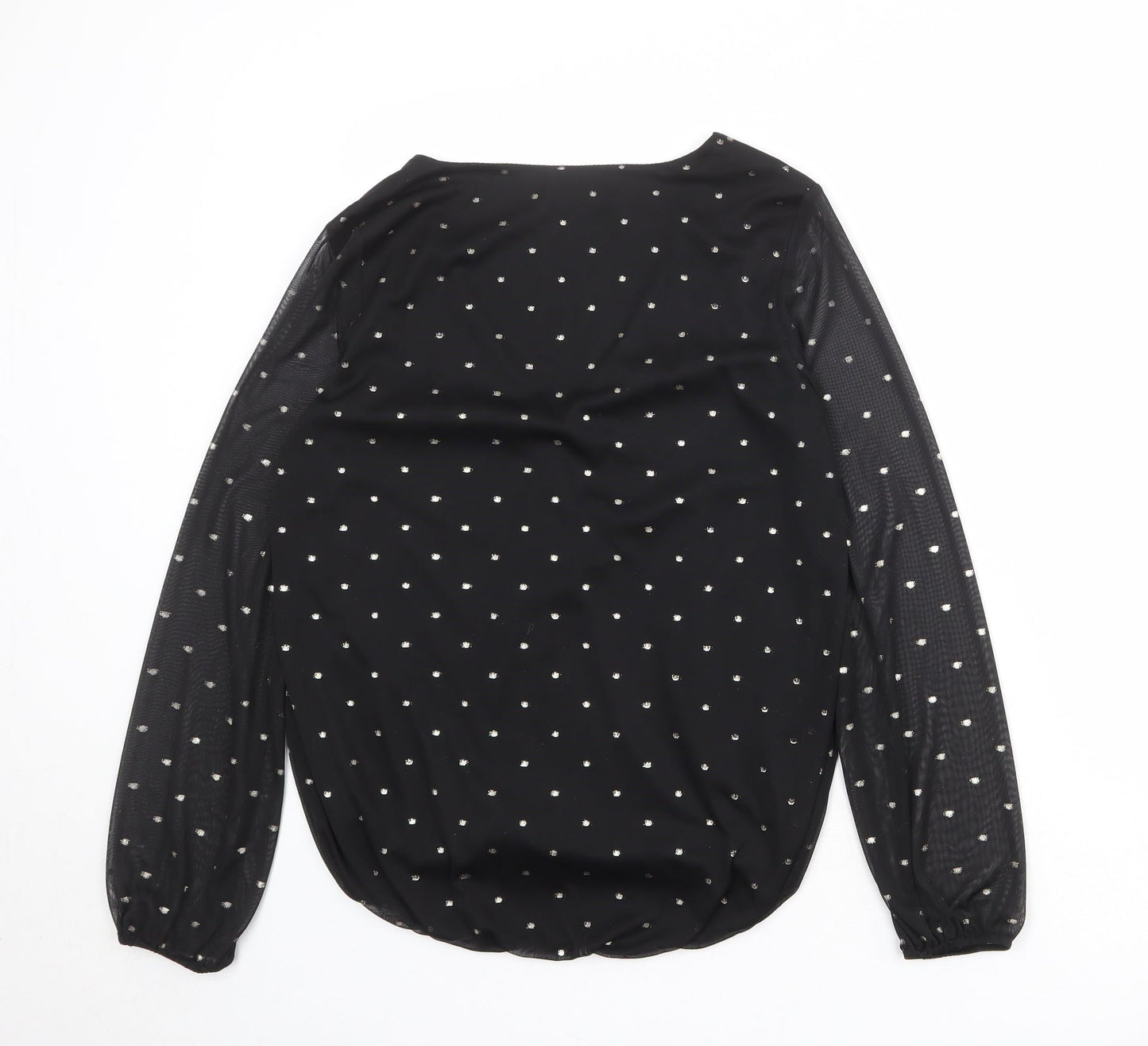 Womens UK Size S Oasis Black Basic Blouse