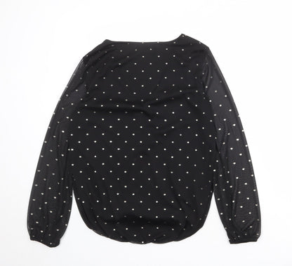 Womens UK Size S Oasis Black Basic Blouse