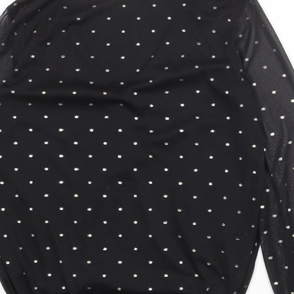 Womens UK Size S Oasis Black Basic Blouse
