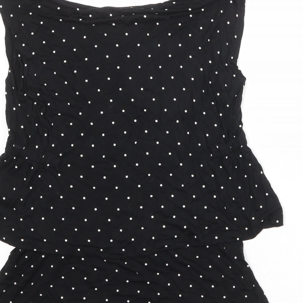 Womens UK Size S H&M Black Basic Tank
