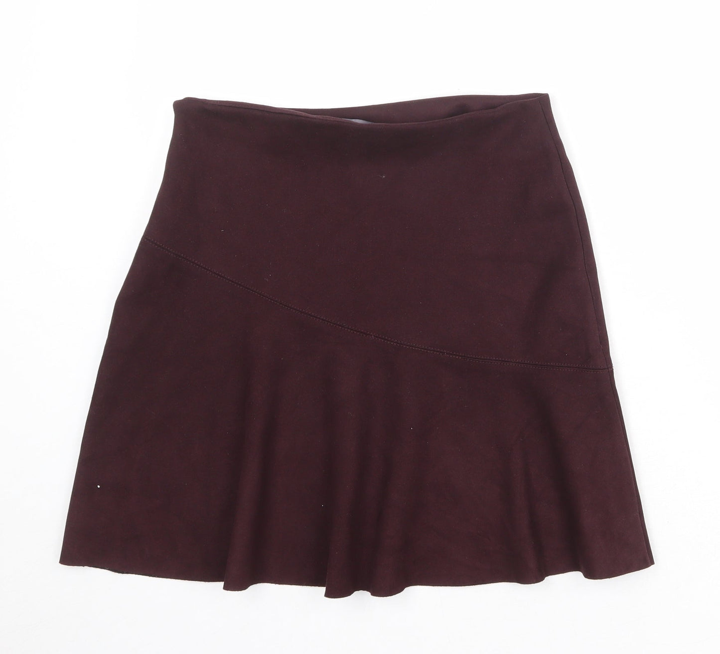 NEXT Womens Purple Polyester Swing Skirt Size 8 Zip