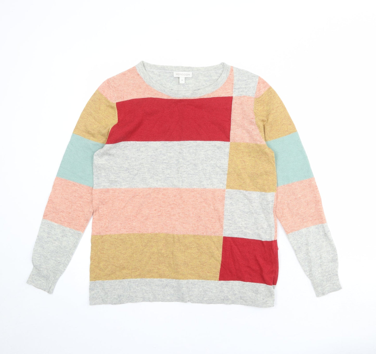 Womens UK Size M Monsoon Multicoloured Pullover Jumper