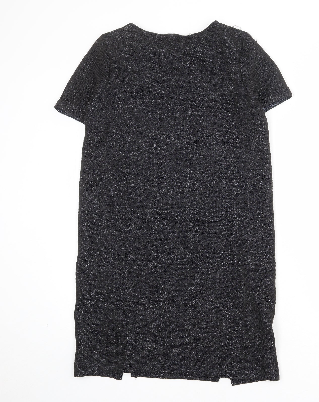 Warehouse Womens Grey Polyester T-Shirt Dress Size 8 Boat Neck Pullover