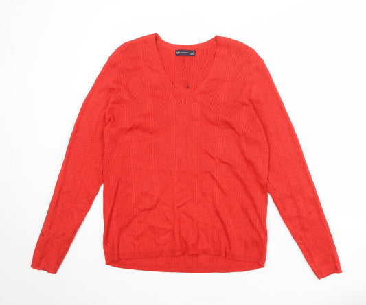 Womens UK Size 18 Marks and Spencer Red Pullover Jumper