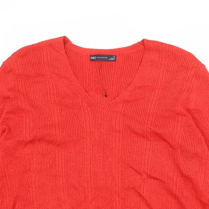 Womens UK Size 18 Marks and Spencer Red Pullover Jumper