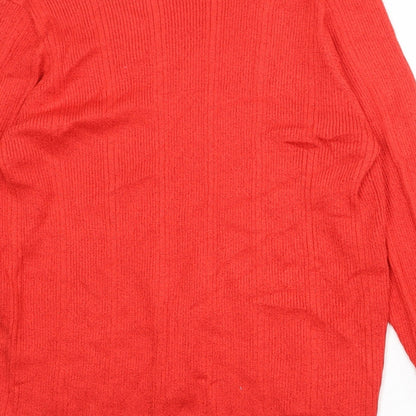 Womens UK Size 18 Marks and Spencer Red Pullover Jumper