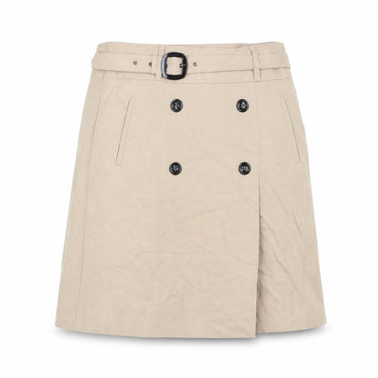 Gerry Weber Womens Beige Polyester A-Line Skirt Size 30 in Zip - Belt included