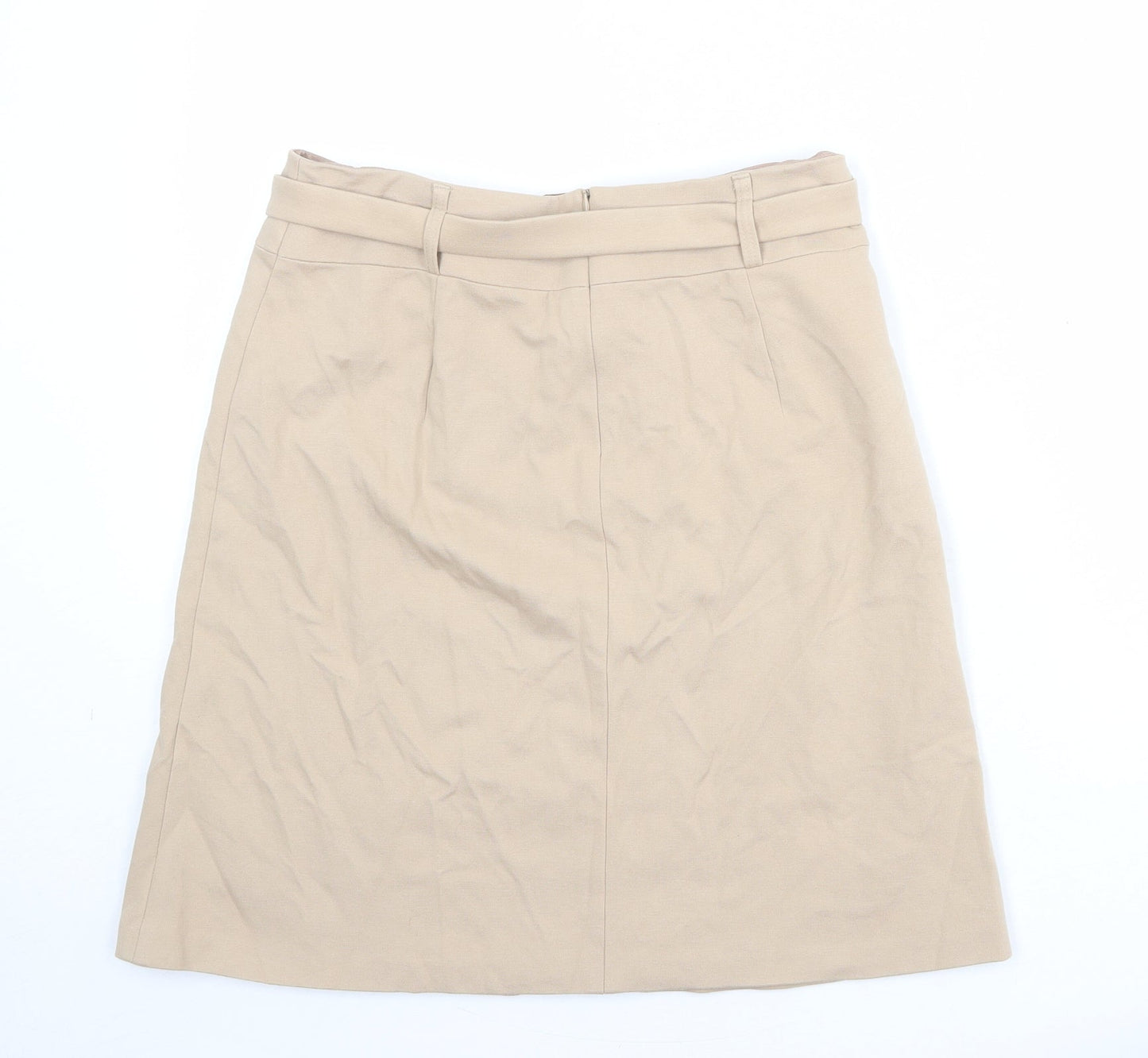 Gerry Weber Womens Beige Polyester A-Line Skirt Size 30 in Zip - Belt included