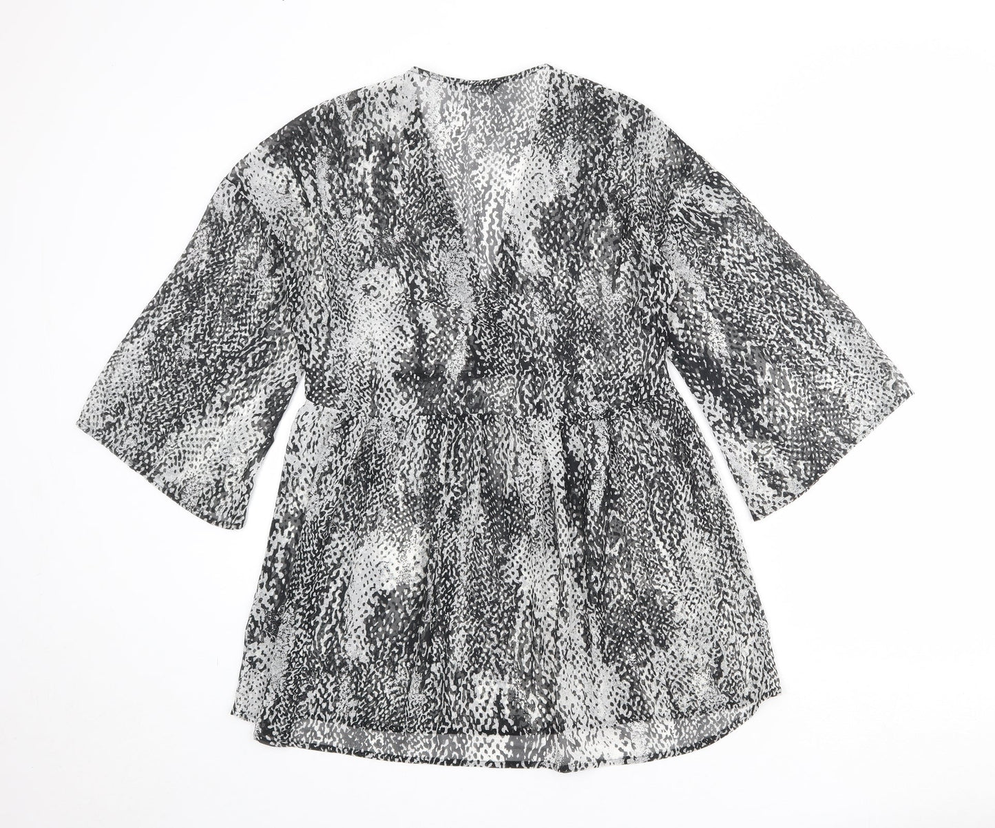 Womens UK Size 8 Marks and Spencer Grey Basic Blouse