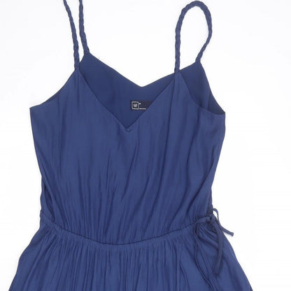 Gap Womens Blue Polyester Slip Dress Size 6 V-Neck Pullover
