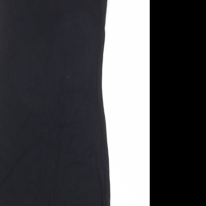New Look Womens Black Cotton Bodycon Size 10 Round Neck Pullover