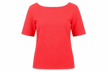 Womens UK Size 12 Marks and Spencer Red Basic T-Shirt