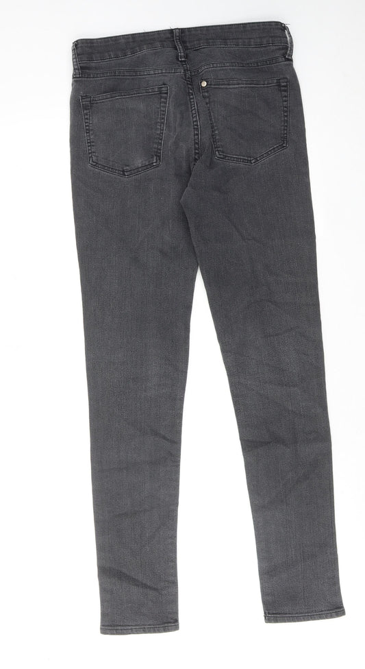 H&M Mens Grey Cotton Skinny Jeans Size 28 in Regular Zip