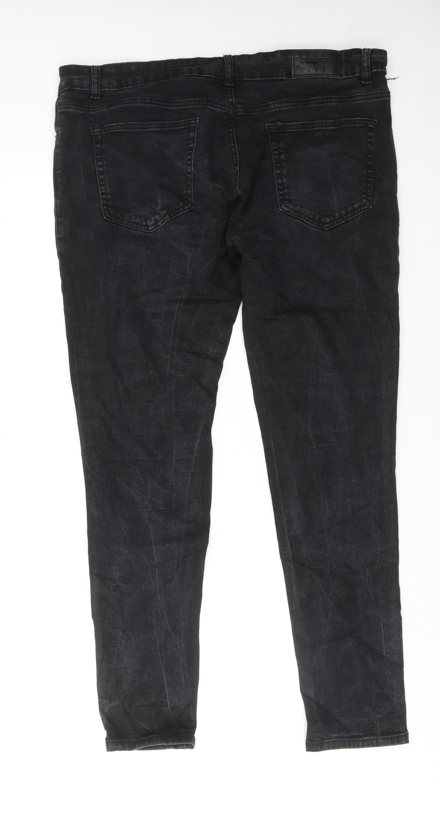 ze enzo Womens Black Cotton Skinny Jeans Size 40 in Regular Zip