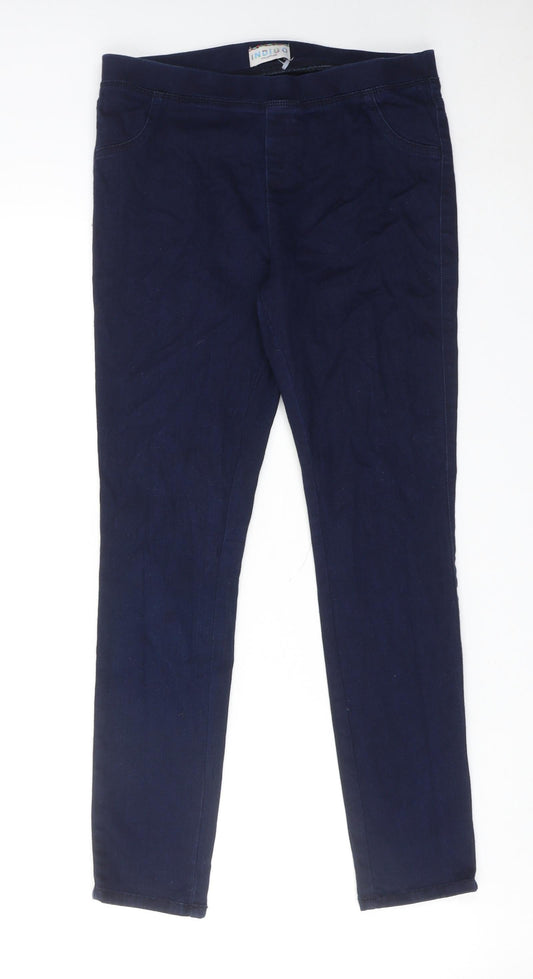Indigo Womens Blue Cotton Skinny Jeans Size 12 Regular