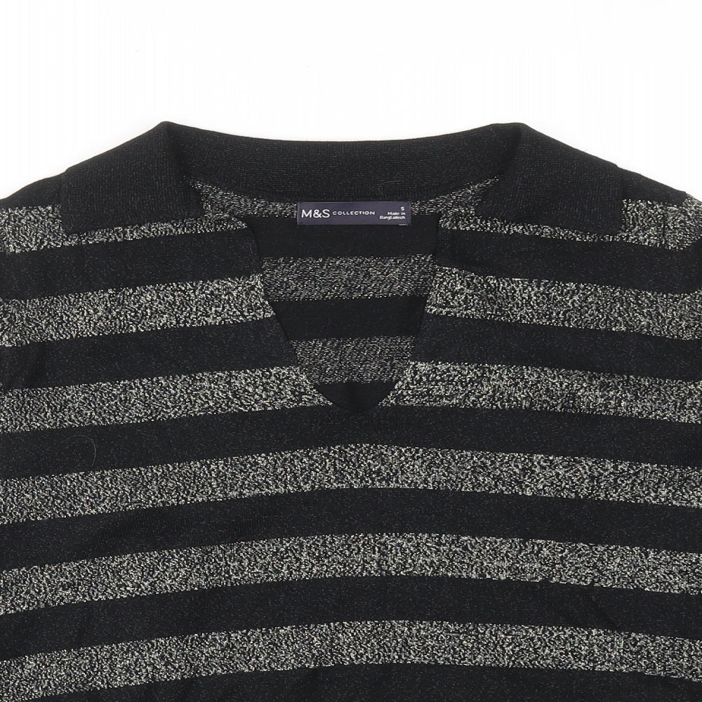 Womens UK Size S Marks and Spencer Black Pullover Jumper