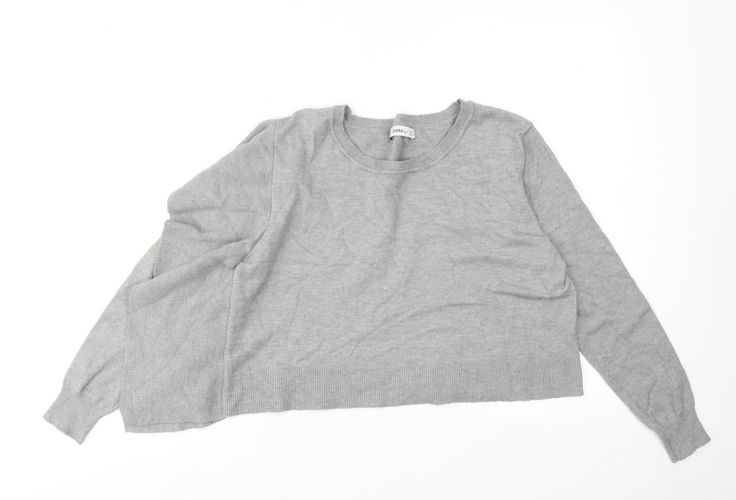 Womens UK Size M Zara Grey Pullover Jumper