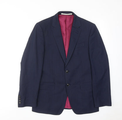 Mens UK Size 36 Marks and Spencer Regular Blue Suit Jacket