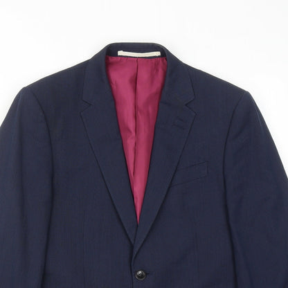 Mens UK Size 36 Marks and Spencer Regular Blue Suit Jacket
