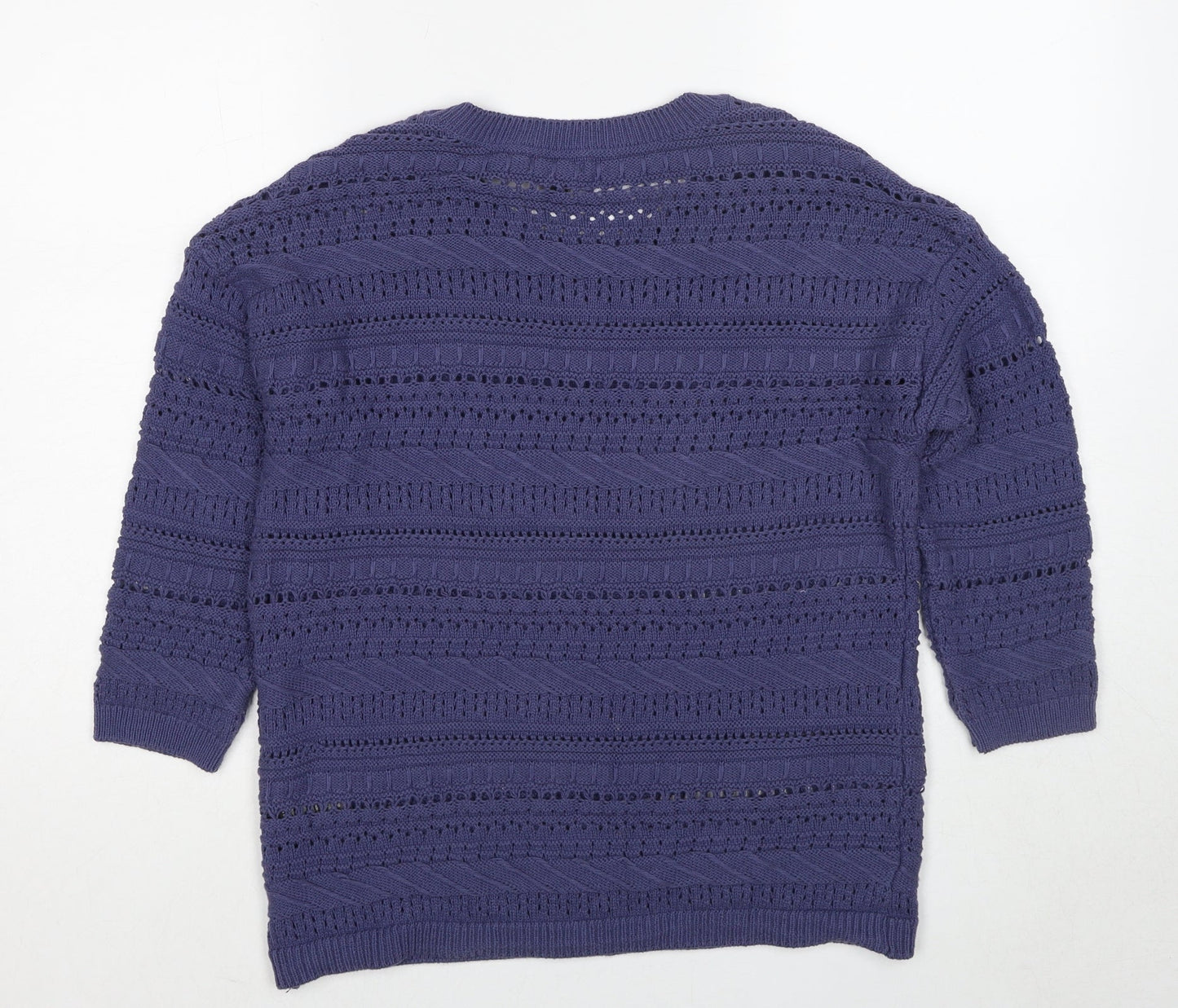 Womens UK Size 10 M&Co Blue Pullover Jumper
