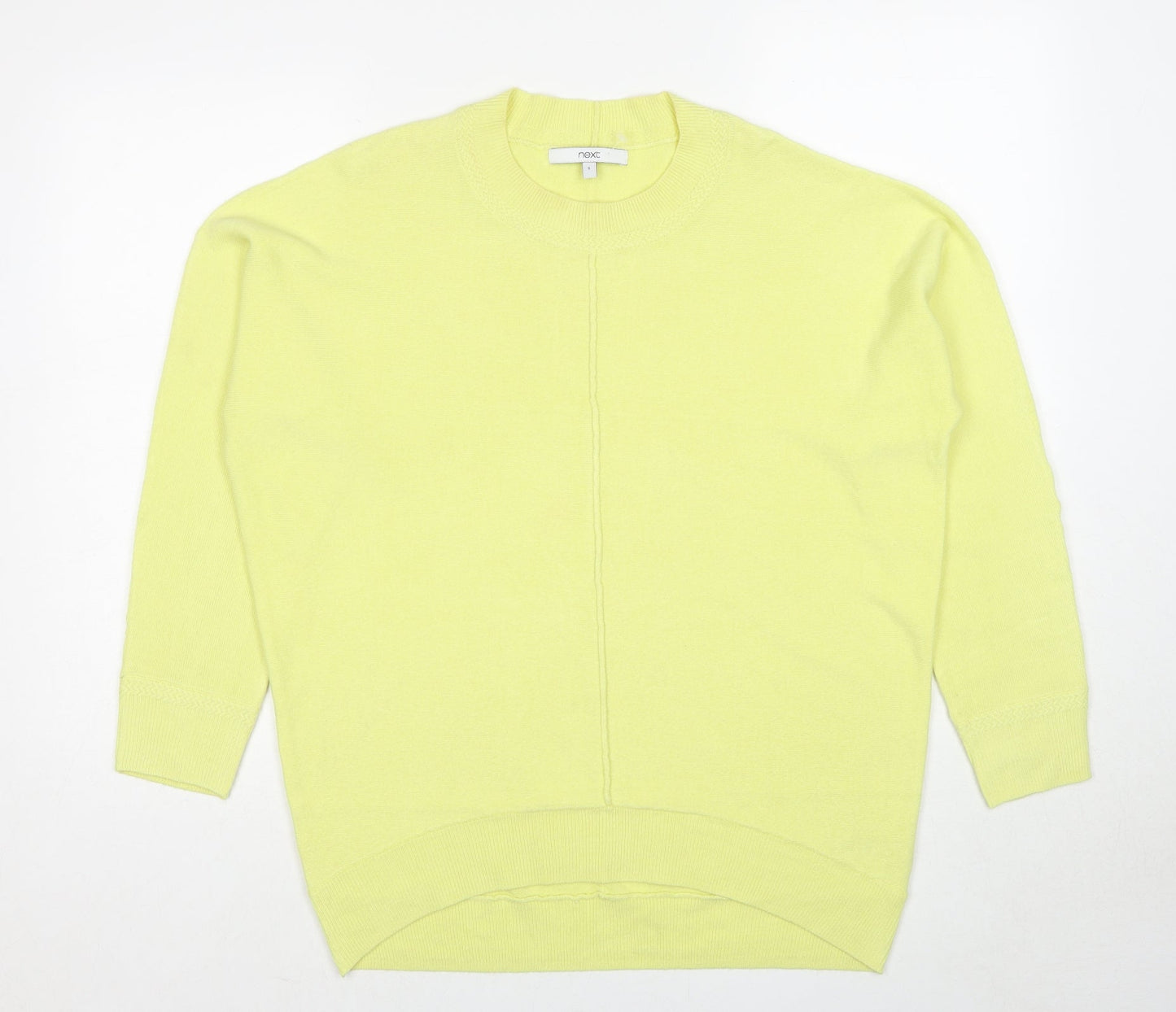 Womens UK Size S NEXT Yellow Pullover Jumper