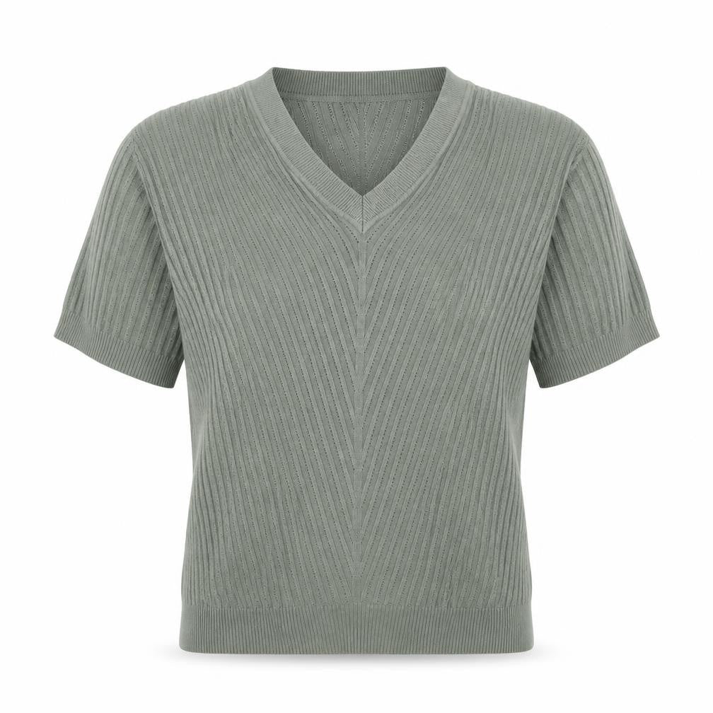 Womens UK Size S Marks and Spencer Green Basic T-Shirt
