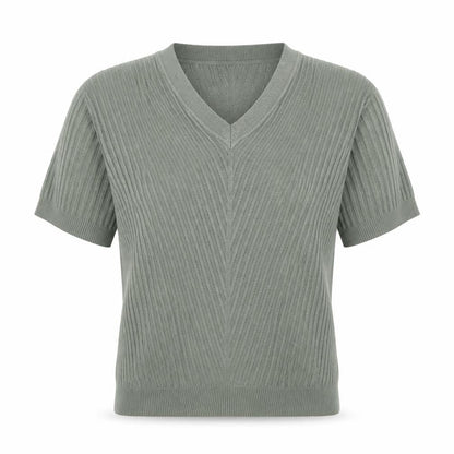 Womens UK Size S Marks and Spencer Green Basic T-Shirt