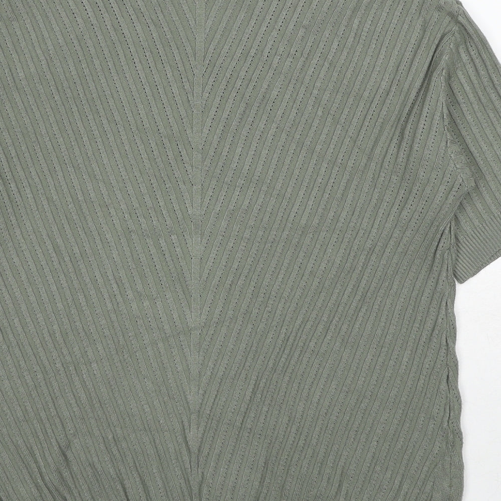 Womens UK Size S Marks and Spencer Green Basic T-Shirt