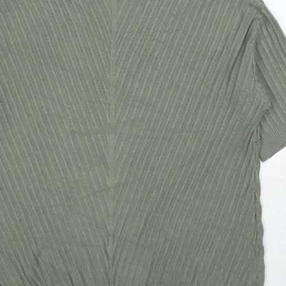 Womens UK Size S Marks and Spencer Green Basic T-Shirt