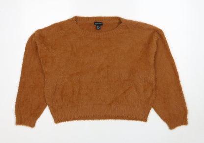 Womens UK Size M New Look Brown Pullover Jumper