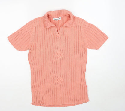 Womens UK Size S Jumper Pink Pullover Jumper