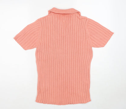 Womens UK Size S Jumper Pink Pullover Jumper