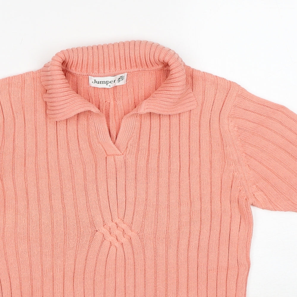Womens UK Size S Jumper Pink Pullover Jumper
