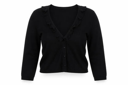 Womens UK Size 10 Alex & Co Black Cardigan Jumper