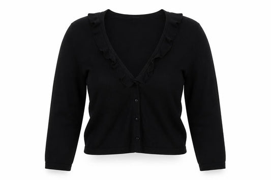 Womens UK Size 10 Alex & Co Black Cardigan Jumper