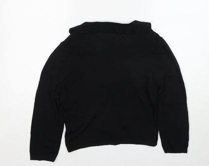 Womens UK Size 10 Alex & Co Black Cardigan Jumper