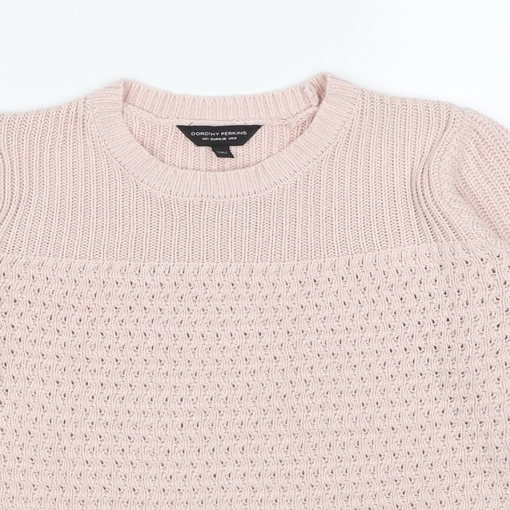 Womens UK Size 8 Dorothy Perkins Pink Pullover Jumper