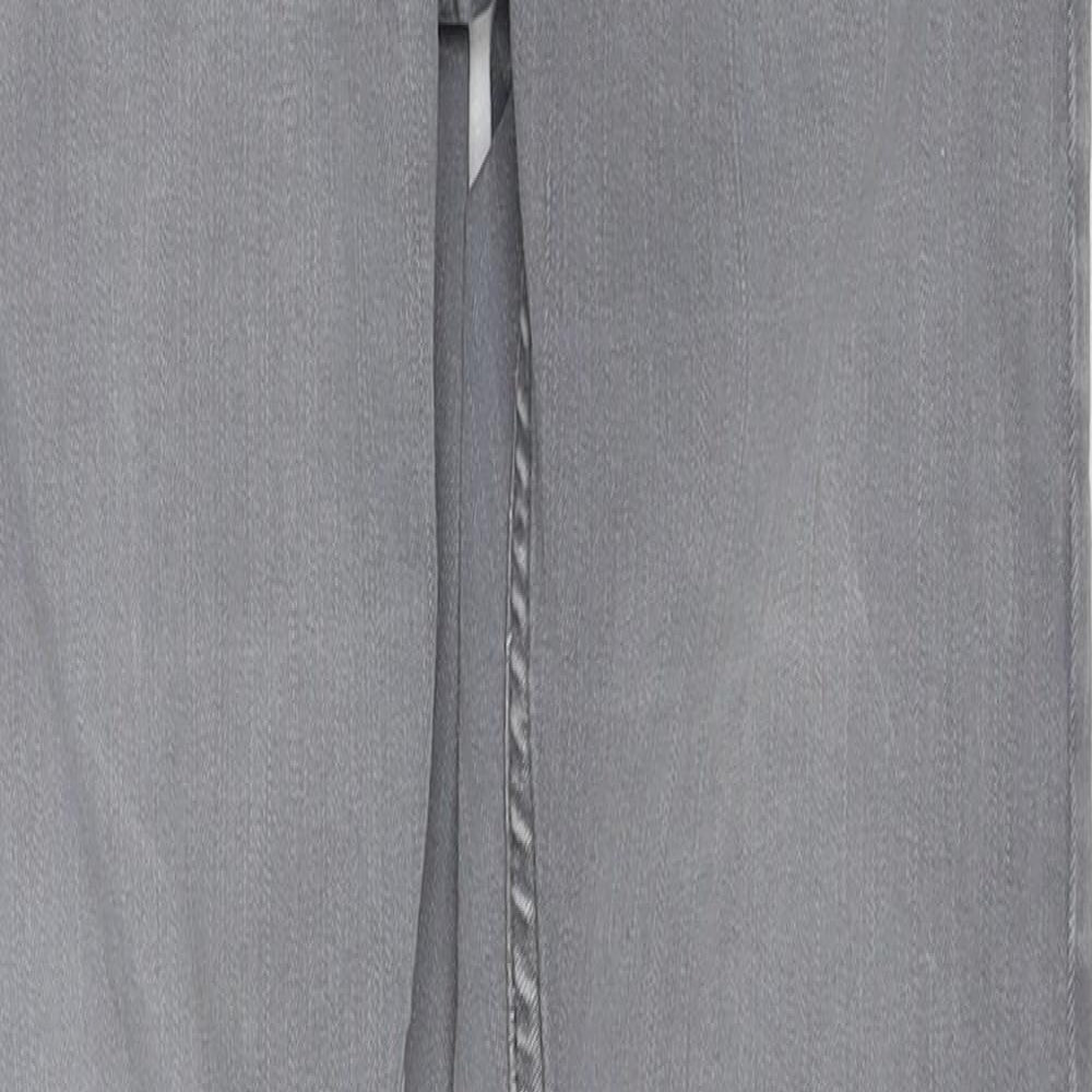 Topshop Womens Grey Cotton Skinny Jeans Size 25 in L32 in Regular Zip