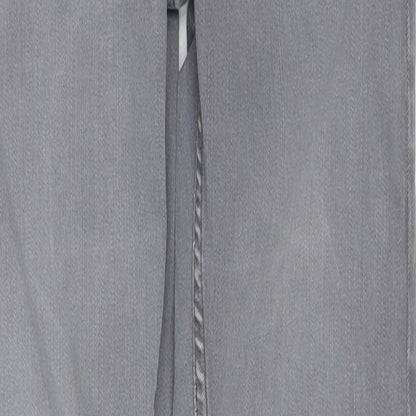 Topshop Womens Grey Cotton Skinny Jeans Size 25 in L32 in Regular Zip