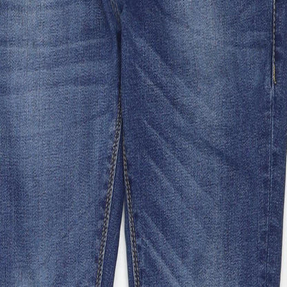 River Island Womens Blue Cotton Skinny Jeans Size 30 L30 in Regular Zip