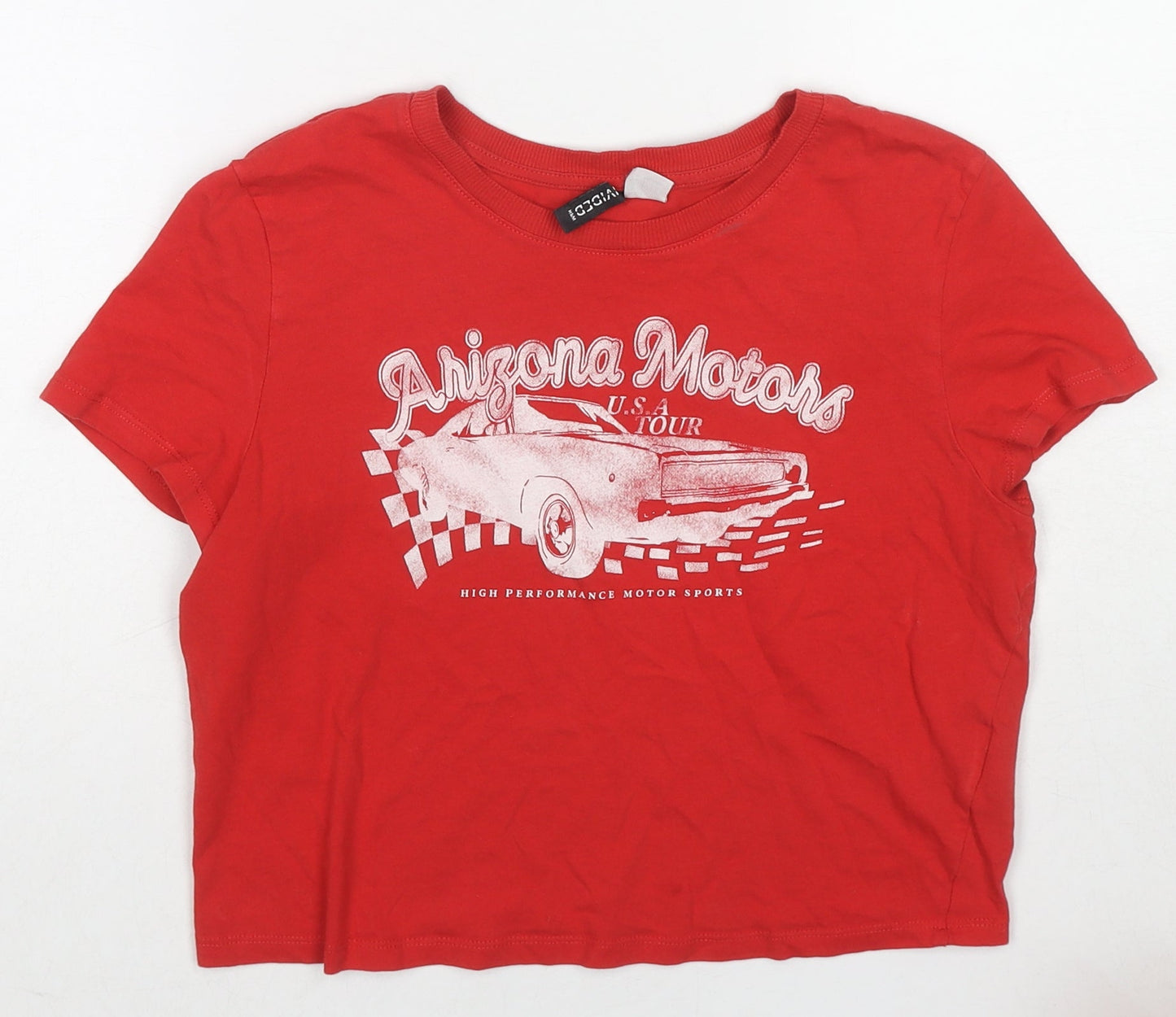 Womens UK Size L H&M Red Basic T-Shirt
