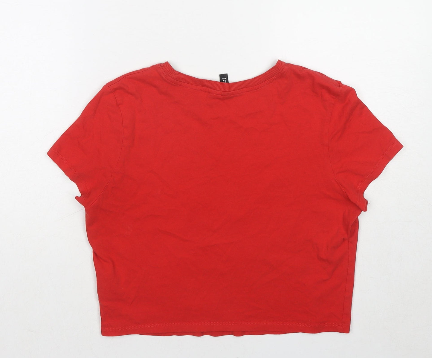 Womens UK Size L H&M Red Basic T-Shirt