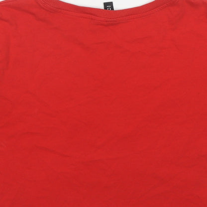 Womens UK Size L H&M Red Basic T-Shirt