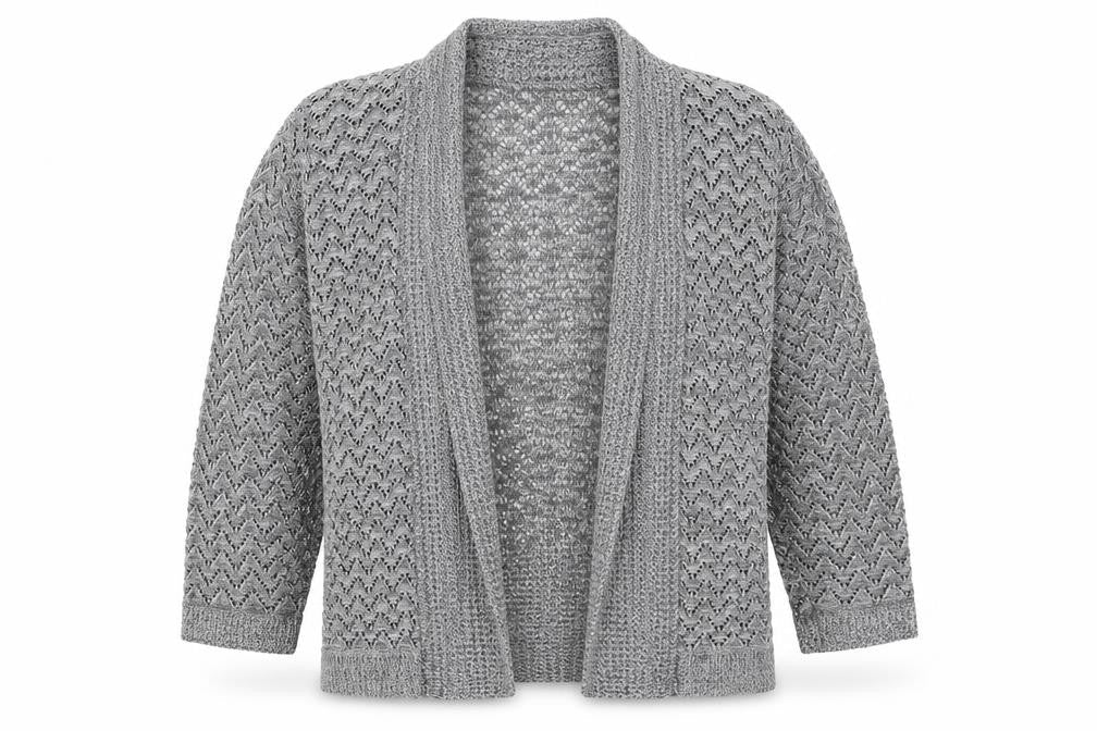 Bassini Womens Grey V-Neck Polyester Cardigan Jumper Size XL