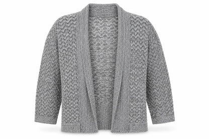Bassini Womens Grey V-Neck Polyester Cardigan Jumper Size XL